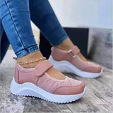 Breathable Sneakers Shoes for Women 2022 Fashion Velcro Wedge Platform Women's Shoes Outdoor Walking Casual Sport