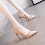 Breakj Sense Single Shoes Fine Heel New Pointed Small High Heels 2025 Spring And Autumn Heel Squint Small Women's French Women