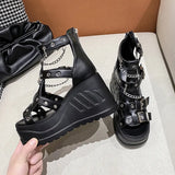 Breakj Size 43 Summer New Sandals High Heel Cross Strap 10Cm Heel And Fish Mouth Women's