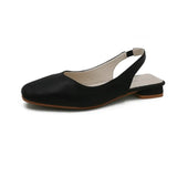Women's Solid Sandals Covered Toe Casual Sandals Female Flat Buckle Slides Women Shoes sandalia