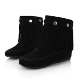 Breakj Heighten Ankle Boots Tassel Boots Plus Size Women's Boots