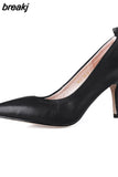 Women Pumps Real Leather 2023 Spring Sexy Thin High Heels Shoes Woman Fashion Spring Office Lady Footwear Size