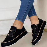 Breakj Thick-Sed Chain Sports Wind Low Help Single Shoes In Front Of Women's Leather With A Set Of Feet Casual Single