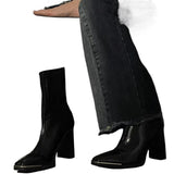 Breakj Women In 2024 New Autumn And Winter Ken Beans With The Same Patent Leather Thick With Versatile Advanced Sense Thin Boots Short Tube Women's Single