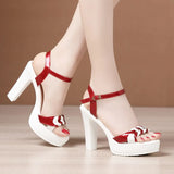 Women's High-Heeled, Thick-Heeled Sandals Women's 2023 Summer New Thick-Soled Waterproof Platform With Open