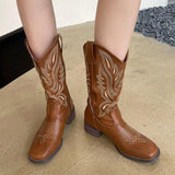 Breakj Travel Wearing Boots 2025 Autumn New Rough And Ethnic Knight Boots With Small Long