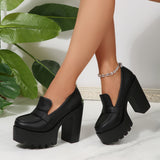 Breakj New Large-Size Temperament Comfortable Thick-Sed Mary Jane Fashion High Heel Single Shoes