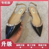 Breakj Sandals High Heels Women 2025 Summer New Small Design Rivet Tip French Style Heced
