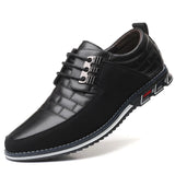 Breakj New Men's Round Head Men's Casual Single Shoes Front Lace Casual Shoes Plus Size Men's