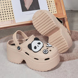 Chunky Platform Sandals 2024 Summer Women Summer Eva Thick Sole Clogs Garden Shoes Woman 2024 New Closed Toe Non-Slip