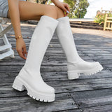 Breakj Boots Female Knight Boots 2025 New Elastic Thin Boots Thick Bottom High Boots Small But Knee