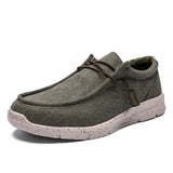 Summer New Men's Canvas Boat Shoes Outdoor Lightweight Soft Slip On Loafer Fashion Casual Non-Slip Deck Shoes Big Size