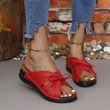 Womens Slippers Wedges Fashion Summer Casual Hollow Sandals Platform Open Toe Flip Flops Non Slip Beach Shoes Green