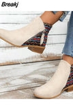 Women Ankle Boots 2023 Autumn Low Heels Solid Colors Platform Sexy Ladies Pumps Zipper Shoes Botas De Mujer