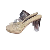 Breakj High-Heeled Women 2025 New Summer Waterproof Table Sandals With Coarse Heel Wearing Small-Size Cool