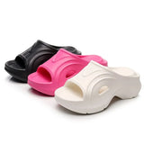 Sole Wedge Slippers for Women Summer 2024 Fashion Chunky Platform Sandals Woman Outdoor Anti Slip Beach Slides Flip