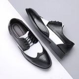 Breakj British Bullock Men's Plus Size Men's Shoes Fashion Trend Round-Headed Men's Single