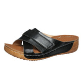 New Summer Slope Heel Slippers Large Size Women's Shoes Leisure Fashion Heeled