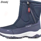 Snow Boots Ladies Winter Shoes Couple Snow Boots Ankle Boots Canvas Plush Boots Zipper Platform Boots Botas