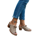 Breakj Summer New Fish Mouth Hollow Cool Drag Women Thick And Anti-Slip Fashion Women's Slippers