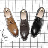 Breakj Men's Casual Shoes Lacing Block Business Shoes 37 Fashion Tide Shoes
