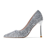 Breakj And Autumn 2025 New Wedding Silver High Heels Fine Heel Crystal Wedding Dress Single Shoes Bridal Wedding Shoes Women's