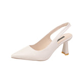 Breakj Spring And Summer New Sharp High Heels Women's Fine Heel Head Sandals Behind The Empty Light Single