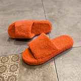 Breakj Leisure Warm Hair Slippers 2023 Autumn New Women's Slippers Home Flat Bottom Slippers