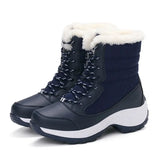 Boots for Women Winter Platform Shoes Thigh High Boots Waterproof Keep Warm with Thick Fur Heels Botas Mujer 2020