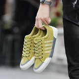 Men Canvas Shoes 2020 Fashion Solid Color Men Vulcanized Shoes Lace-up White Casual Shoes Men