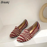 Flat Shoes Women Single Shoes Spring And Summer Breathable Mesh Latex Insole Round Toe Egg Roll Shoes Plus Size