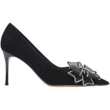 Breakj Drill Bow High Heels Summer Women's New Wedding Shoes Design French Famous Temperament Niche Pointed Single Shoes