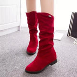 2023 New Boots Women's High Boots Martin Boots Velvet Frosted Round Head Thin Legs Women's
