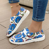 Size 2024 New Canvas Printed Colorful Export National Style Flat-Soled Casual Women's