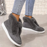 Breakj And Winter Women's Cotton Shoes Keep Warm And Velvet Thick Wool Wool Cotton Shoes Large Casual Comfortable Cotton