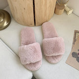 One Word Slippers Female Early Autumn 2023 New Cotton Slippers Home Indoor Fashion Warm Floor Cotton Slippers