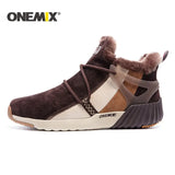 Men Boots Casual Winter Sneakers High Top Leather New Vintage Warm Comfortable Plush Snow Ankle Boots Walking