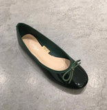Leather bow ballerinas woman bow-knot loafers brand retro single flats shoes round toe slip on moccasins female