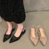 Breakj Wave Dots Single-Shoe Temperament Pointed Bow High Heel High Heel Shoes Can Not Be Breathable Korean Version Of New Women's