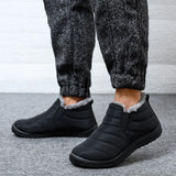 Winter boots women waterproof snow shoes Warm Fur Ankle Boots Female Slip On Flat Casual Shoes Couple shoes plus