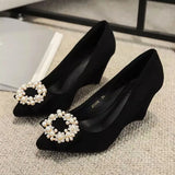 Breakj Hefque Fashion Single-Shoe Women 2025 Spring New Fashion Water Diamond Head Light Moussed Soft Bottom Not Tired Heeled