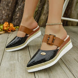 Breakj Bleed-Up Head Behind The Empty Sandals Slope And Light Hemp Rope Clasp Women's Shoes Thick-Soled Cool