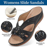 Breakj The Summer Of 2025, The New Women's Thick-Bottomed Slippers Large-Size Fish Mouth Thick-Bottomed Wearing Beach Shoes Flower