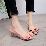 Women's Summer Footwear Stilito Pink Shoes for Woman 2023 Office with Medium Heels Genuine Mark Chic and Elegant A Comfortable