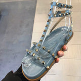 NEW Buckle-strap Women's Shoes Summer Sandals Top Quality Rivet Jelly Sandals Women Rivets Studded Beach