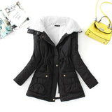 New Winter Parkas Women Slim Cotton Coat Thickness Overcoat Medium-long Plus Size Casual Overcoat Wadded Snow