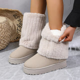 Breakj Winter New Thick-Bottomed Sleeve High-Capped Snow Boots Women's High-Crowded Stacking Socks