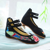 Breakj He Clothes With Embroidered Cloth Shoes Wedding Shoes Shallow Mouth Low Heel Spring And Autumn Women Single Shoes Dance