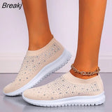 Mesh Sneaker Shoes Women Soft Bottom Flats Non Slip Casual Zapatos Mujer Solid Chaussures Plates Sapatilha