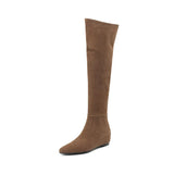 Breakj Wind Retro Knee Long-Tice Boots Women 2025 Autumn And Winter New Fashion Thin Sharp Head Inside The Raised